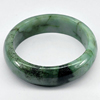 Unheated Gemstone 471.57 Ct. Diameter 62 Mm. Natural White Green Jade Bangle