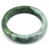 Unheated Gemstone 386.89 Ct. Natural Green White Jade Bangle Diameter 62 Mm.