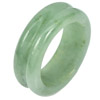 Unheated  25.43 Ct. Round Cabochon Green Natural Jade Ring Jewelry Size 7.5