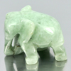 Green White Jade Elephant Carving 24 x 19 x 15 Mm. 55.21 Ct. Natural Gemstone