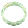 Unheated 321.19 Ct. Lovely Natural Green Jade Bangle Carving Diameter 58 Mm.