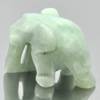 Green Jade Elephant Carving 25 x 18 Mm. 52.50 Ct. Natural Gemstone Unheated