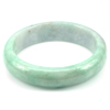 Green White Jade Bangle Diameter 60 Mm. 370.07 Ct. Natural Gemstone Unheated