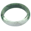 Unheated 284.61 Ct. Natural Gemstone Green White Jade Bangle Diameter 56 mm.