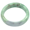 Unheated 348.11 Ct. Natural Gem Green White Jade Bangle Diameter 57 mm.