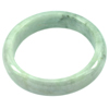 Unheated 360.37 Ct. Natural Gemstone Green White Jade Bangle Diameter 59 mm.