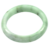 Unheated 310.22  Ct. Natural Gem Green White Jade Bangle Diameter 59 mm.