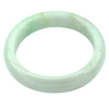 368.90 Ct. Natural Gemstone Green White Jade Bangle Diameter 59 mm.Unheated