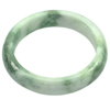 Green White Jade Bangle Diameter 59 Mm. 353.83 Ct. Natural Gemstone Unheated