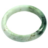 Unheated 306.50 Ct. Natural Gem Green White Jade Bangle Size 74 x 59 x 14 mm.