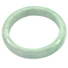 Green White Jade Bangle Size 74 x 59 x 14 Mm. 309.99 Ct. Natural Gem Unheated