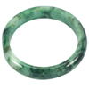 Unheated 283.14 Ct. Diameter 60 mm. Natural Gem Green White Black Jade Bangle