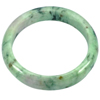 Unheated 371.60 Ct. Diameter 63 mm. Natural Gemstone Green White Jade Bangle