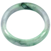 Unheated 406.97 Ct. Natural Green White Pink Jade Bangle Size 79 x 63 x 16 mm.