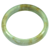 Unheated 321.47 Ct. Natural Gemstone Green Color Jade Bangle Diameter 60 mm.