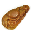 Brown Honey Jade 87.59 Ct. Fruit Carving 41 x 22 Mm. Natural Gemstone Unheated