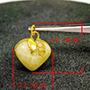 Natural Multi-Color Jade 35.31 Ct. Heart Nickel Pendant 23 x 22 Mm. Gemstone