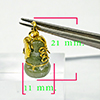 Natural Multi Color Green Jade 19.28 Ct. Calabash Pendant Size 22 x 11 Mm.