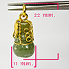 Natural Gemstone Green Jade 19.03 Ct. Calabash Pendant Size 22 x 11 Mm.