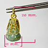 Natural Gemstone Green Jade Calabash Pendant 17.81 Ct. Size 20 x 11 Mm.