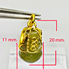Green Jade Calabash Nickel Pendant 22 x 11 Mm. 19.50 Ct. Natural Gemstone