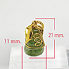 Natural Gemstone Green Jade Calabash Pendant 19.26 Ct. Size 21 x 11 Mm. Natural Gemstone Green Jade Calabash Pendant 19.26 Ct. Size 21 x 11 Mm.