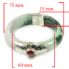 Multi Color Jade Bangle with Silver Diameter 60 Mm. 385.21 Ct. Natural Gem Ruby