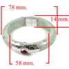 Green Jade Bangle with Silver Diameter 58 Mm. 361.02 Ct. Natural Gem Red Ruby