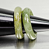 Natural Multi Color Jade 22.96 Ct. 2 Pcs Round Cabochon Rings Size 4.5 Gemstones