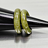 Natural Multi Color Jade 23.20 Ct. 2 Pcs Round Cabochon Rings Size 4.5 Gemstones