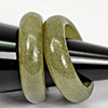 Natural Multi Color Jade 27.24 Ct. 2 Pcs Round Cabochon Rings Size 4.5 Gemstones