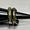 Natural Multi Color Jade 22.61 Ct. 2 Pcs Round Cabochon Rings Size 4.5 Gemstones