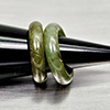 Natural Multi Color Jade 21.31 Ct. 2 Pcs Round Cabochon Rings Size 4.5 Gemstones