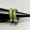 Natural Multi Color Jade 20.54 Ct. 2 Pcs Round Cabochon Rings Size 4.5 Gemstones