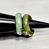 Natural Multi Color Jade 24.45 Ct. 2 Pcs Round Cabochon Rings Size 4.5 Gemstones