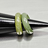Natural Multi Color Jade 26.08 Ct. 2 Pcs Round Cabochon Rings Size 4.5 Gemstones