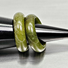 Natural Multi Color Jade 25.94 Ct. 2 Pcs Round Cabochon Rings Size 4.5 Gemstones