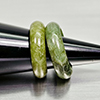 Natural Multi Color Jade 23.26 Ct. 2 Pcs Round Cabochon Rings Size 4.5 Gemstones