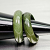 Natural Multi Color Jade 23.84 Ct. 2 Pcs Round Cabochon Rings Size 4.5 Gemstones
