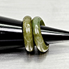 Natural Multi Color Jade 23.07 Ct. 2 Pcs Round Cabochon Rings Size 4.5 Gemstones