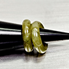 Natural Multi Color Jade 24.43 Ct. 2 Pcs Round Cabochon Rings Size 4.5 Gemstones
