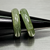 Natural Multi Color Jade 22.65 Ct. 2 Pcs Round Cabochon Rings Size 4.5 Gemstones