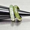 Natural Multi Color Jade 23.36 Ct. 2 Pcs Round Cabochon Rings Size 4.5 Gemstones