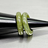 Natural Multi Color Jade 21.78 Ct. 2 Pcs Round Cabochon Rings Size 4.5 Gemstones