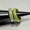 Natural Multi Color Jade 26.34 Ct. 2 Pcs Round Cabochon Rings Size 4.5 Gemstones