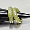 Natural Multi Color Jade 25.26 Ct. 2 Pcs Round Cabochon Rings Size 4.5 Gemstones