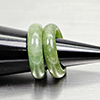 Natural Multi Color Jade 24.15 Ct. 2 Pcs Round Cabochon Rings Size 4.5 Gemstones