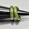 Natural Multi Color Jade 24.38 Ct. 2 Pcs Round Cabochon Rings Size 4.5 Gemstones