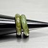 Natural Multi Color Jade 23.27 Ct. 2 Pcs Round Cabochon Rings Size 4.5 Gemstones