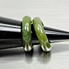 Natural Multi Color Jade 26.84 Ct. 2 Pcs Round Cabochon Rings Size 4.5 Gemstones